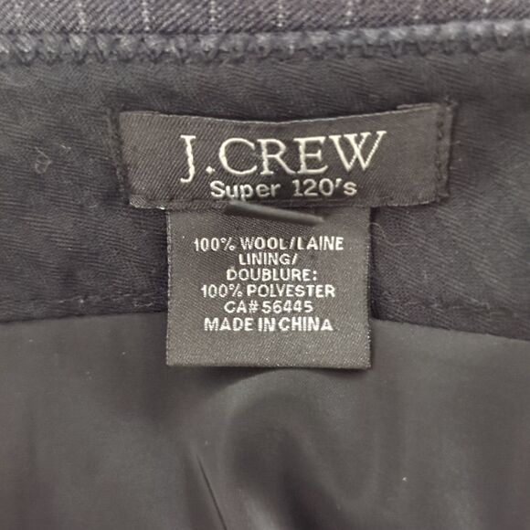 J Crew Gray Pin Striped Pencil Skirt - Picture 4 of 5